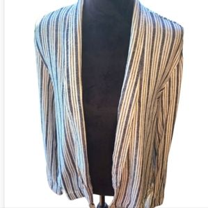 Sanctuary Striped Open Jacket Size Large EUC